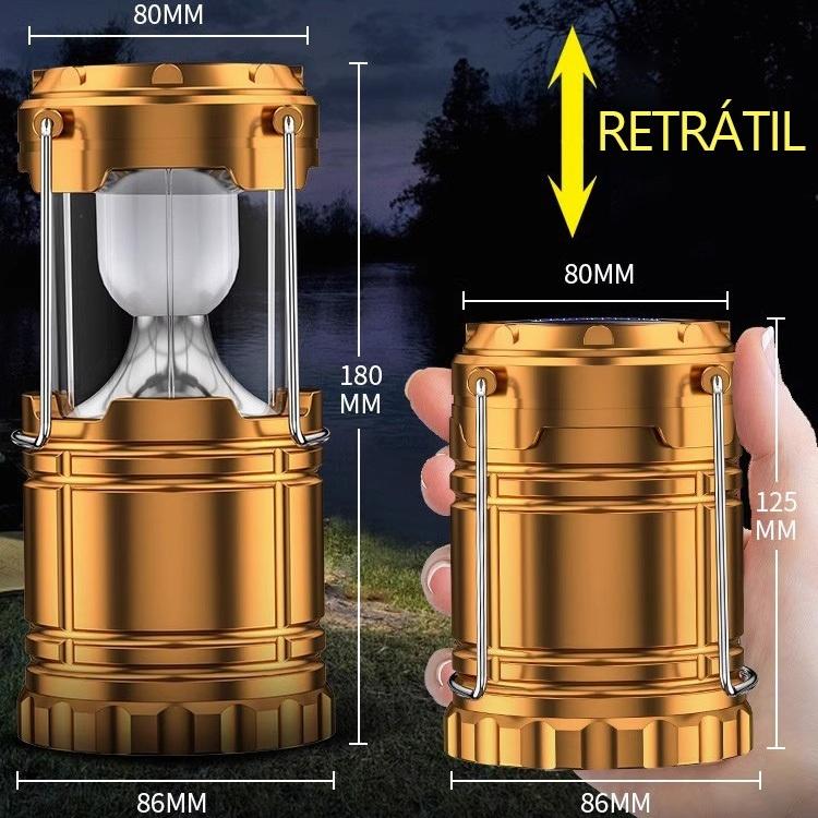 Space Lamp – Lampião LED Solar 4 em 1 com Power Bank