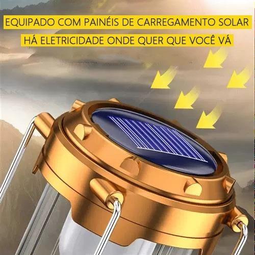 Space Lamp – Lampião LED Solar 4 em 1 com Power Bank
